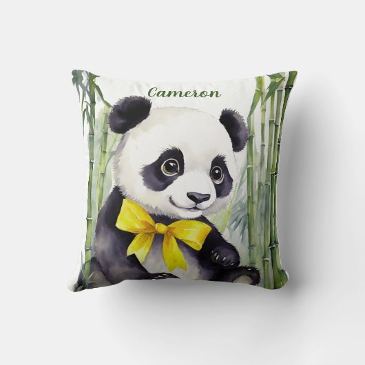 Baby Panda Bear Gender Neutral Personalisiert Kissen (Rückseite)