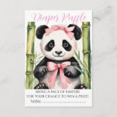 Baby Panda Bear Girl Baby Dusche Windelwanne Begleitkarte (Vorderseite)