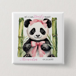 Baby Panda Bear Girls Babydusche Button