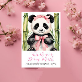 Baby Panda Bear Girls Babydusche Danke