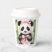 Baby Panda Bear Girls Babydusche Pappbecher (Vorderseite)