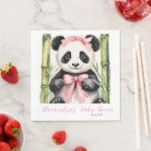 Baby Panda Bear Girls Babydusche Serviette (Beispiel)