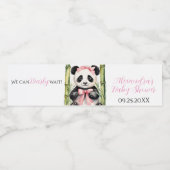 Baby Panda Bear Girls Babydusche Wasserflaschenetikett (Einzelnes Label)