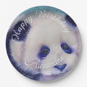 Baby Panda Bear Glückwunsch zum Geburtstag Pappteller
