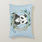 Baby Panda Bear im Kinderzimmer Wreath Accent Pill Dekokissen (Vorderseite(Vertikal))