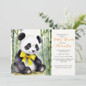 Baby Panda Bearly Wait Baby Dusche Einladung (Stehend Vorderseite)
