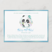 Baby Panda Blue Baseball Cap Begleitkarte (Vorderseite)