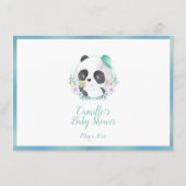 Baby Panda Blue Baseball Cap Begleitkarte (Rückseite)