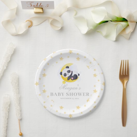 Baby Panda Brunch Babydusche Teller (Hochzeit)