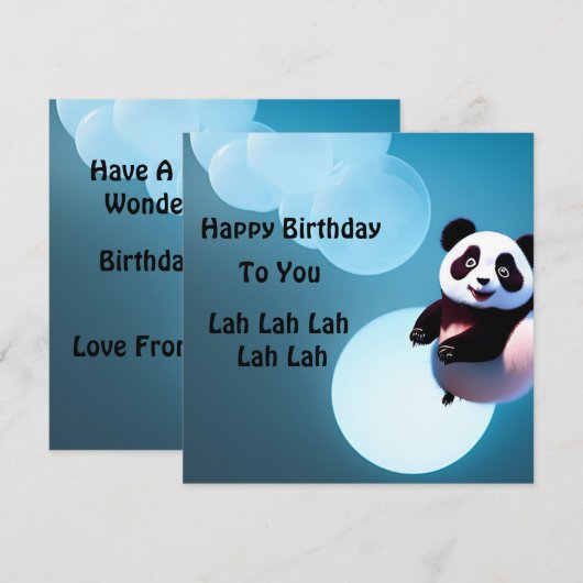 Baby Panda Bubbles, (Vorne/Hinten)