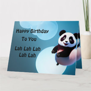 Baby Panda Bubbles, Jumbo Geburtstagskarte Karte