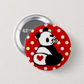 Baby-Panda-Cartoon Button (Vorne & Hinten)