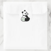 Baby Panda Cartoon Runder Aufkleber (Tasche)