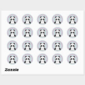 Baby Panda Danke Stickers (Blatt)