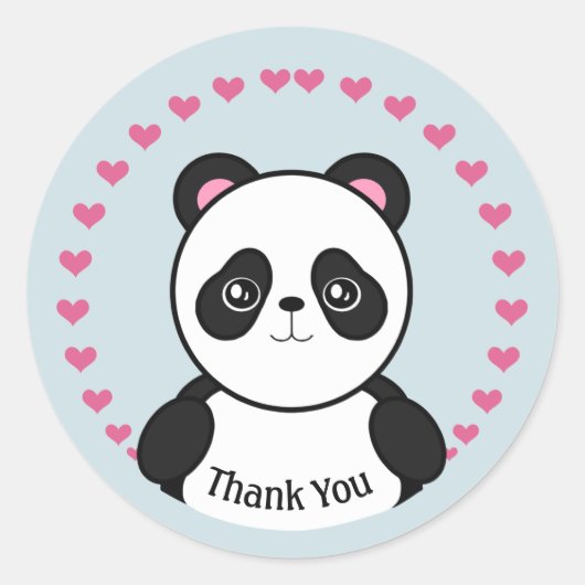 Baby Panda Danke Stickers (Vorderseite)