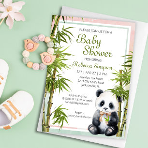 Baby Panda Gender Neutral Baby Shower Einladung