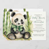 Baby Panda Gender Neutral Baby Shower Einladung (Vorne/Hinten)