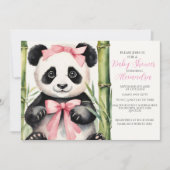 Baby Panda Girl Baby Shower Einladung (Vorderseite)