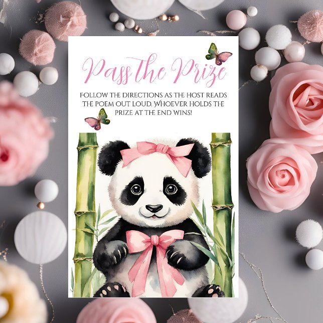 Baby Panda Girl Baby Shower Pass für das Preisspie (Von Creator hochgeladen)