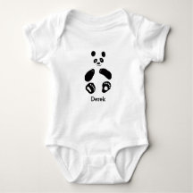 Baby Panda Girl Boy T - Shirt White Pink Blue