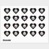 Baby Panda Heart Sticker (Blatt)