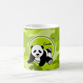 Baby-Panda; hellgrüne Camouflage, Tarnung Kaffeetasse (Mittel)