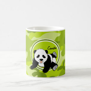 Baby-Panda; hellgrüne Camouflage, Tarnung Kaffeetasse