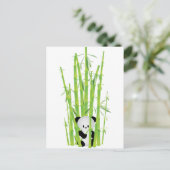 Baby Panda im Bamboo-Wald Postkarte (Stehend Vorderseite)