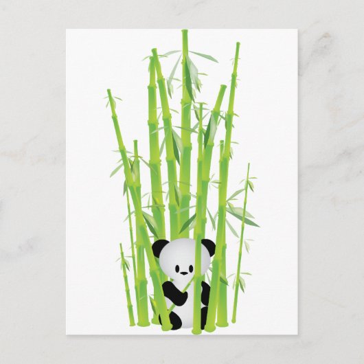Baby Panda im Bamboo-Wald Postkarte (Vorderseite)