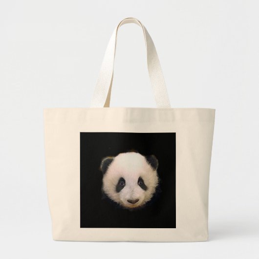 Baby Panda Jumbo Stoffbeutel (Vorne)