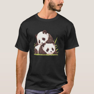 Baby-Panda-Junge spielen  Panda-Bär Japanisch T-Shirt
