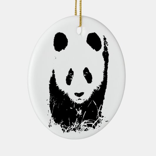 Baby Panda Keramik Ornament (Rechts)
