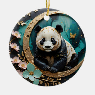 Baby Panda Keramik Ornament