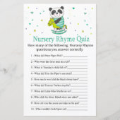 Baby Panda Kinderzimmer Rhyme Quiz Babyduschenspie (Vorderseite)