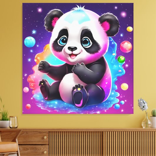 Baby Panda Leinwanddruck (Insitu (Wohnzimmer))