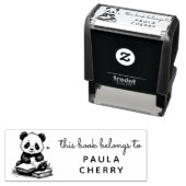 Baby Panda Leser Ex Libris Stempel (Beispiel)
