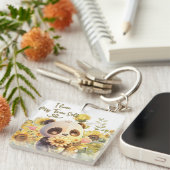 Baby Panda mit Acrylic-Schlüsselanhänger Schlüsselanhänger (Vorderseite rechts)