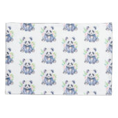 Baby-Panda mit Blumen Kissenbezug (Rückseite)