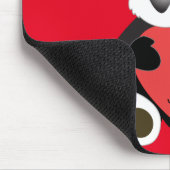 Baby Panda mit Heart Red Mousepad (Ecke)