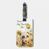 Baby Panda mit Sonnenblumenspülung Gepäckanhänger (Rückseite vertikal)