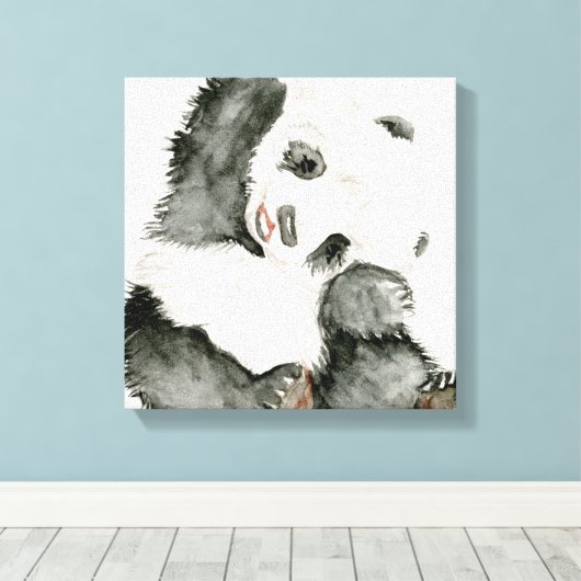 Baby Panda | Niedlich & Furry Leinwanddruck (Insitu (Holzboden))
