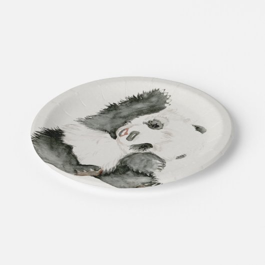 Baby Panda | Niedlich & Furry Pappteller (Schrägansicht)