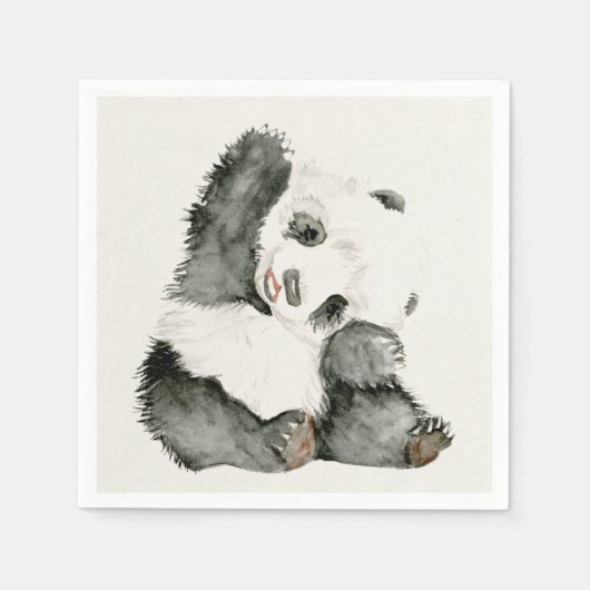 Baby Panda | Niedlich & Furry Serviette (Vorderseite)