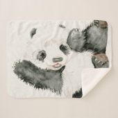 Baby Panda | Niedlich & Furry Sherpadecke (Vorderseite (Horizontal))