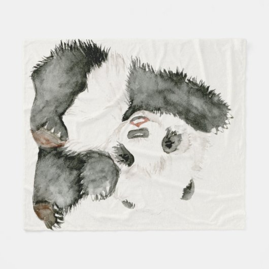 Baby-Panda | niedlich u. Pelz Fleecedecke (Vorderseite (Horizontal))