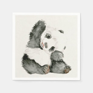 Baby-Panda niedlich u. Pelz Serviette