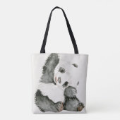 Baby-Panda | niedlich u. Pelz Tasche (Rückseite)