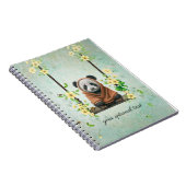 Baby Panda on Swing Spiral Foto Notebook Notizblock (Rechte Seite)