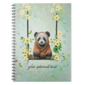 Baby Panda on Swing Spiral Foto Notebook Notizblock (Vorderseite)