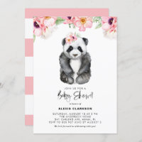 Baby Panda Panda Pink Anemones Baby Dusche